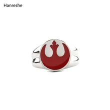 

Fashion Star Wars Red Black Enamel Ring the Last Jedi Geek Jewelry Engagement/Wedding Ring Star Wars Men Ring Christmas Gifts
