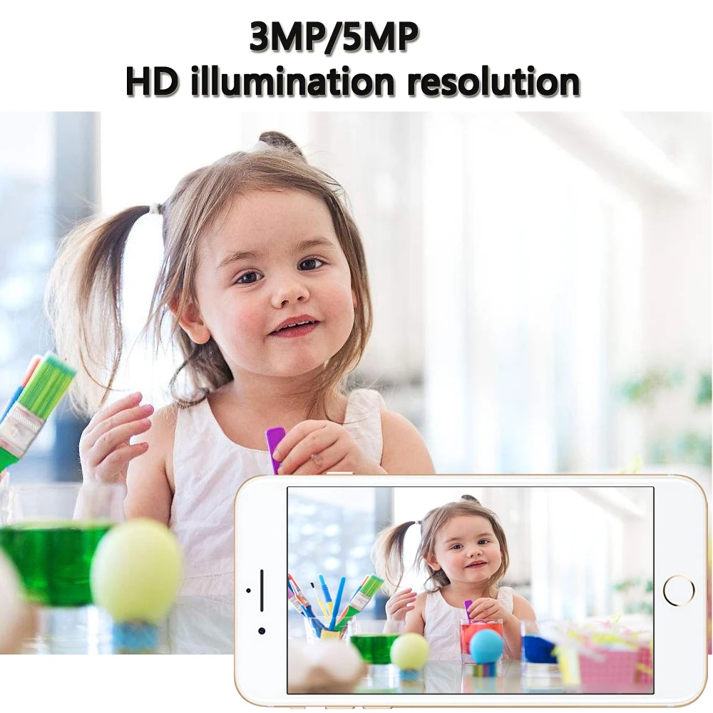 Hamrotte Onvif Wifi камера ICsee Беспроводная ip 5MP HD наружная Водонепроницаемая ночного