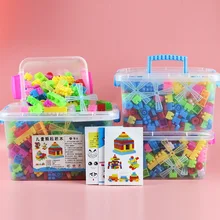 Пластиковые Детские большое образование частиц блоки Развивающие игрушки собранные игрушки