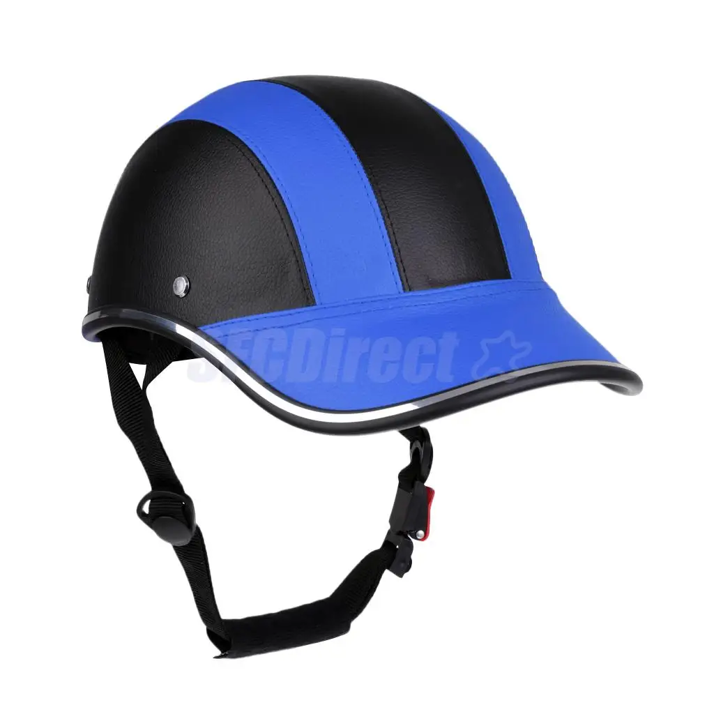 2Pcs Ultra-light Baseball Cap Style Motorcycle Riding Scooter Cycling Bike Helmet Anti-UV Safe Hat with Visor Black&Gold