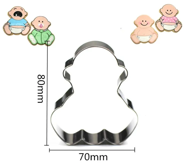 

Baby Shape Cookie Cutter Stainless Steel Baking Cake Sugarcraft Biscuit Fruit Cutter Bakeware