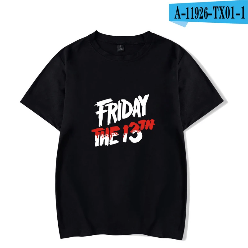 

Friday The 13Th T Shirt The Game Horror Mask Killer Puzzle Printed Tops Cotton Game Clothes Short Sleeve 3D Clothing
