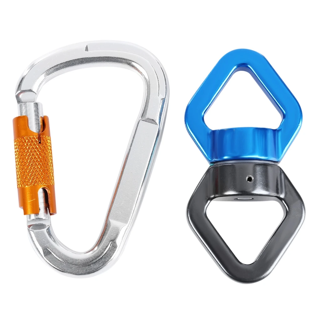 Buy Rock Climbing Kit Rotational Rope Swivel Connector D shaped Mountaineering