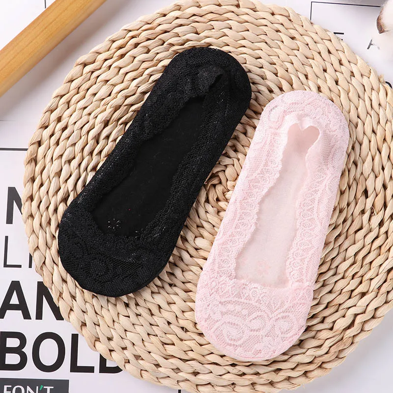 Women's Classy Floral Lace Slipper Socks-Style