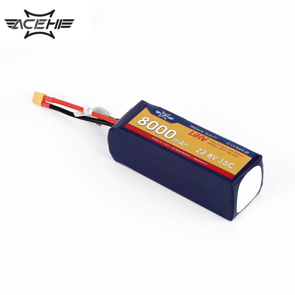 1 шт. ACEHE 22 8 V 8000mAh 35C 6S1P 182.4Wh с штепсельной вилкой XT60 Высоковольтная Lipo