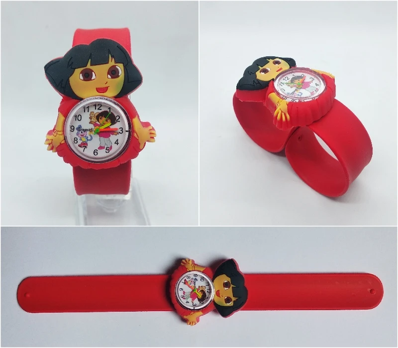 Модные детские наручные часы с мультяшками девочки принцесса циферблат Детские Кварцевые часы Спортивные гибкие резиновый ремешок наручные часы Montre Enfant
