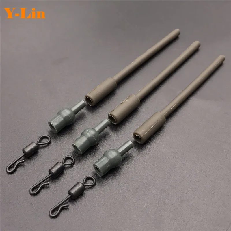 

Carp fishing rubber tulip beads with UK8# rolling swivels with UK8# Long body quick change swivels with inline lead inserts