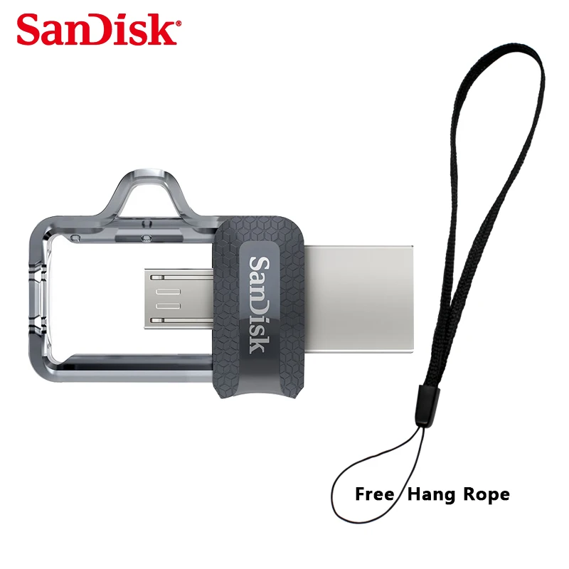 Sandisk Dual OTG USB Flash Drive Высокая Скорость 150 М/С Крайних USB3.0 PenDrives 32 ГБ 16 ГБ 64 ГБ Pen Drives Memory Stick