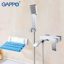 GAPPO Смесители для ванной комнаты смеситель для душа кран настенный сиденье для душа складной стул набор сантехники