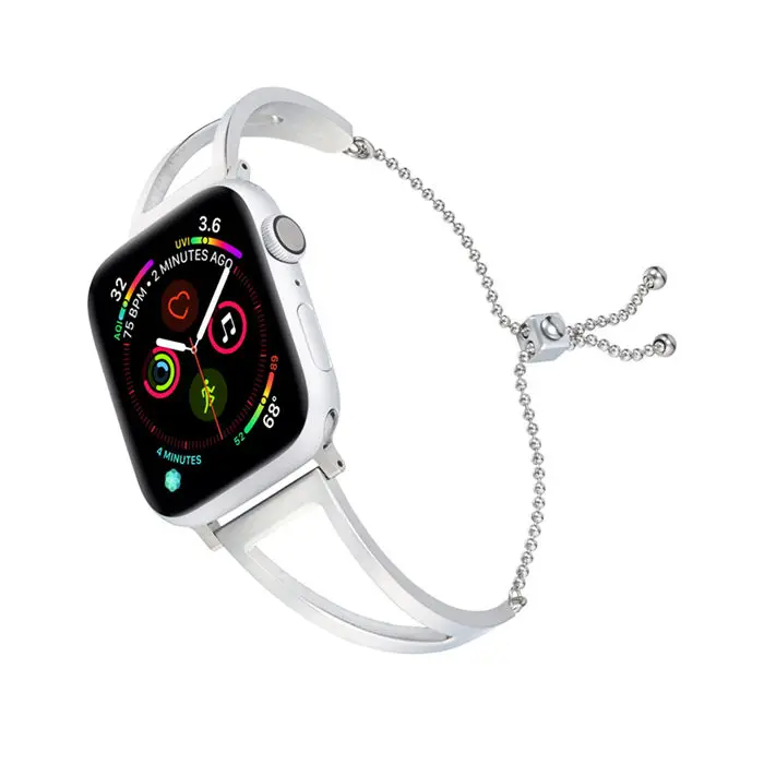 Для Apple Watch, версии 4 полосным 44 мм 40 мм, 38 мм, 42 мм, светильник модный металлический браслет Нержавеющая сталь ремешок для наручных часов iWatch, 4, версия 1, 2, 3, ремешок для наручных часов - Цвет: Sliver