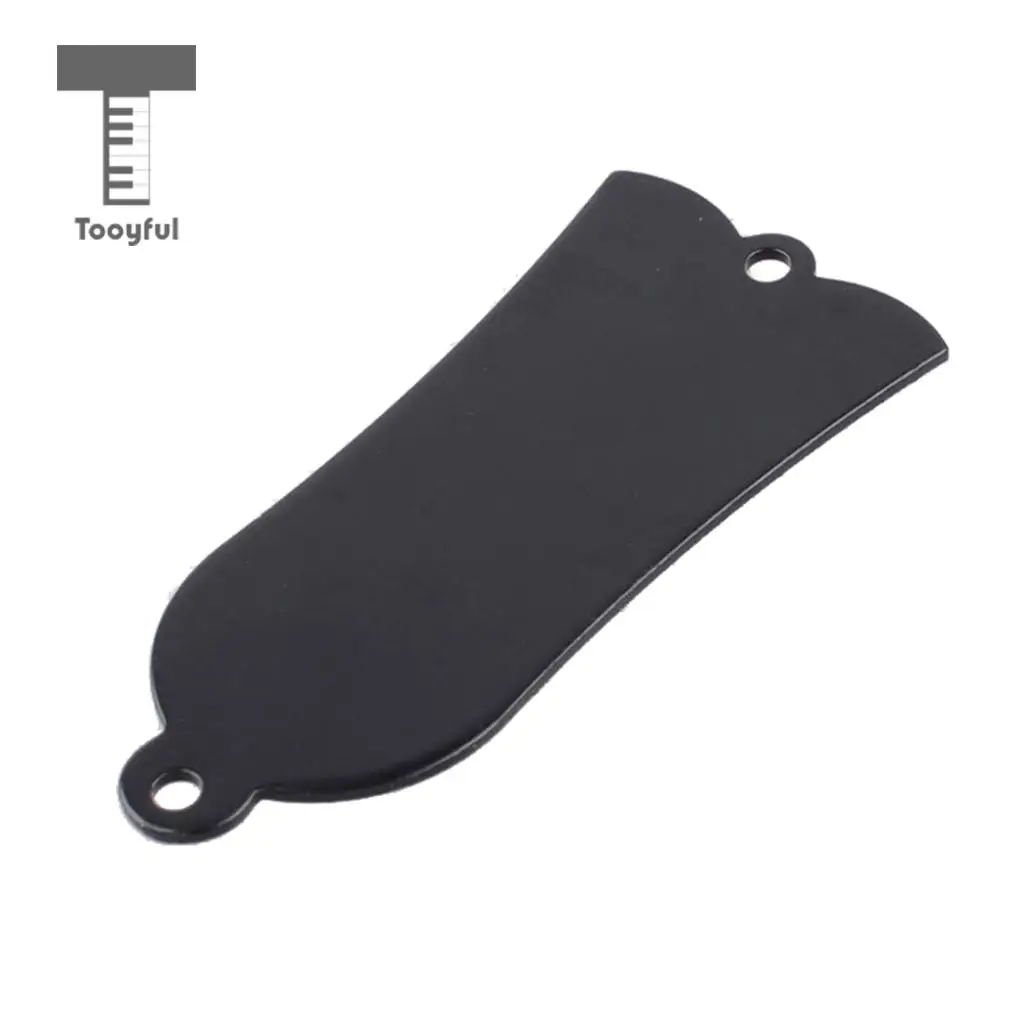 Tooyful Iron Bell-shaped 2 Holes Guitar Bass Replacement Truss Rod Cover Plate with Screws Musical Instrument Parts