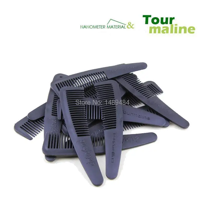 

Wholesale Price Fast Delivery by Courier 100pcs Tourmaline infared therapy comb magnetic comb Nano Comb with Retail box