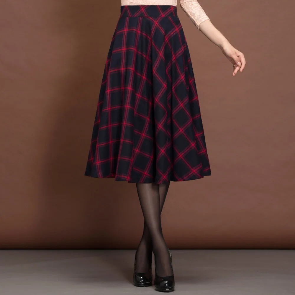 Popular Red Pleated Plaid SkirtBuy Cheap Red Pleated Plaid Skirt lots