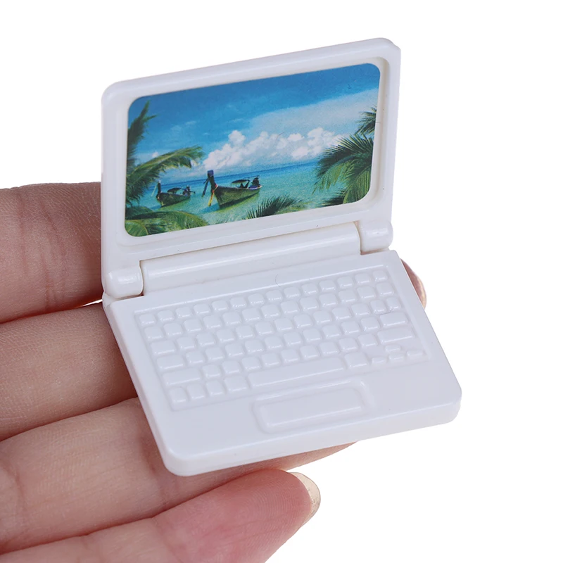 Dollhouse Miniature Modern Computer For Children Toy Dolls laptop computerB/_ES