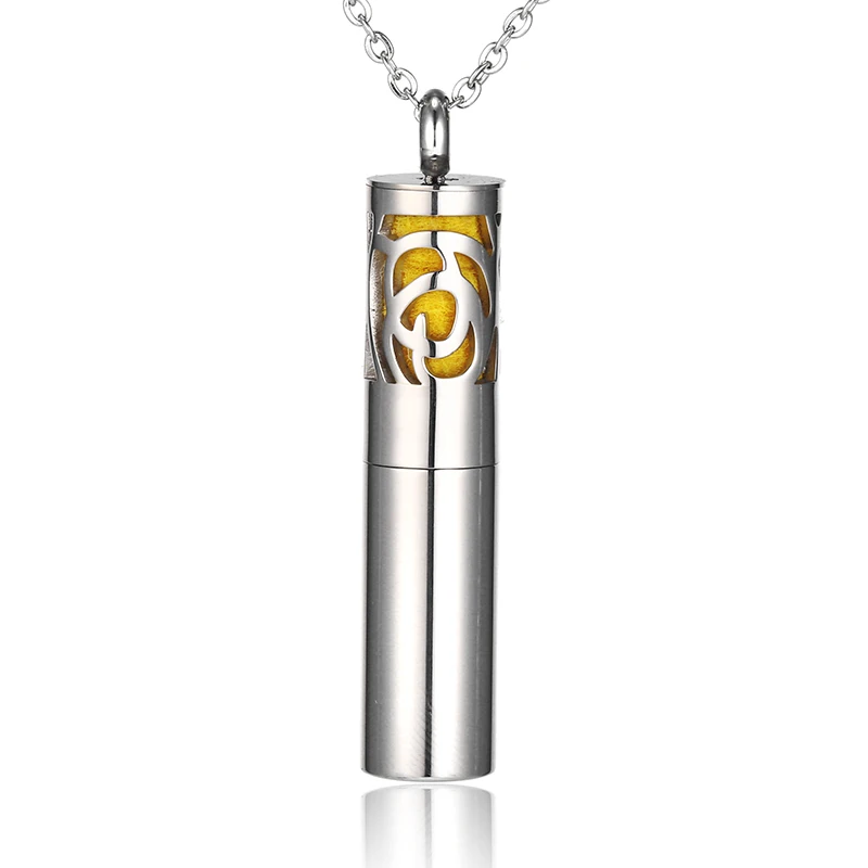 Контейнер для эфирного масла ожерелье из нержавеющей стали ожерелье со свистком ароматерапия диффузор медальон для мужчин и женщин - Окраска металла: style 9