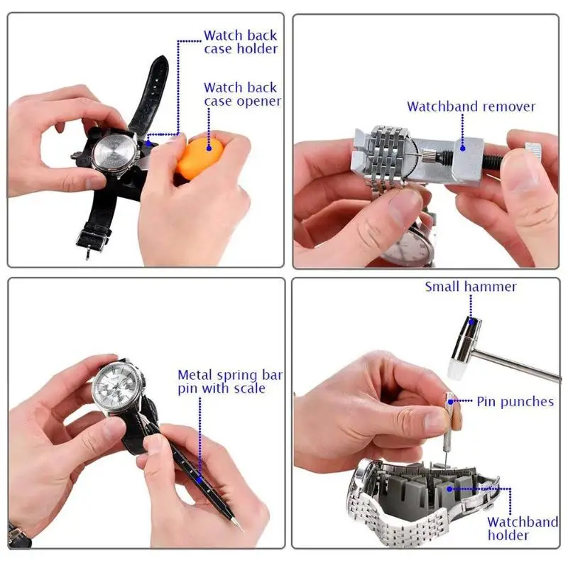 144 шт., инструменты для открывания часов, инструмент для ремонта пружинных стержней, отвертка для ремонта часов, набор инструментов для ремонта часов, инструменты для часовых аппаратов