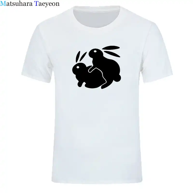 Matsuhara テヨンブランド Arder Tシャツ男性半袖ラウンド襟バニーウサギセックス Fansy 印刷 Tシャツメンズウェア Brand T Shirt T Shirtt Shirt Brand Aliexpress