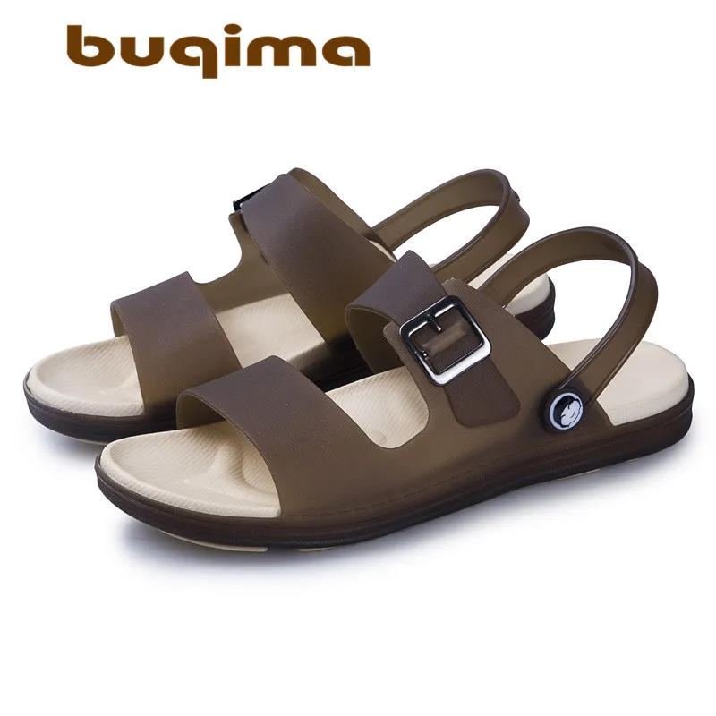 

buqima Summer jelly shoes hole slippers upstream bird shoes men's shoes casual beach shoes PU