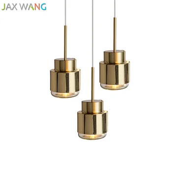 

Nordic Golden Copper Pendant Light Modern Minimalist Pendant Lamp for Cafe Restaurant Corridor Metal Art Bedside Hanging Lamp