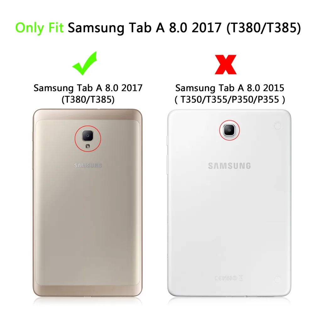 Противоударный чехол для samsung Galaxy Tab A 8 0 2017 крышка Красочный стенд силиконовый T380