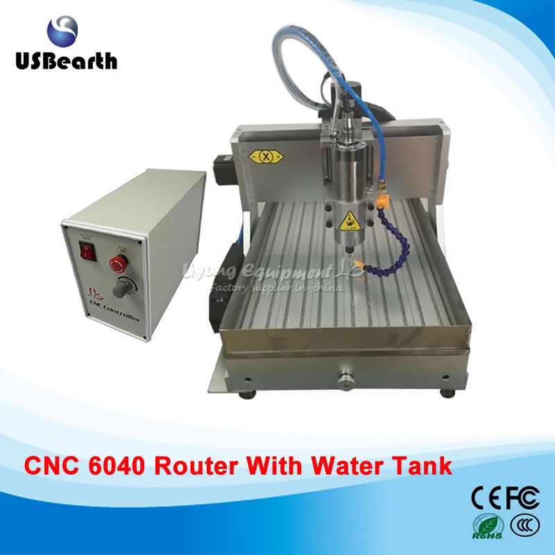 

Mini 6040 2.2kw cnc router engraver machine with limit switch cnc 6040 with water tank, usb port