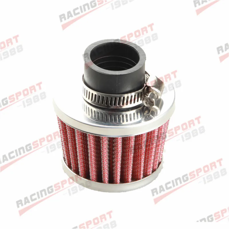 Universal 25mm 1" Car Cold Air Intake Filter Turbo Vent Crankcase Breather RED