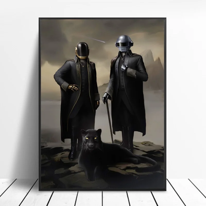 Daft панк шелковая ткань плакат и печать настенное искусство картина домашний