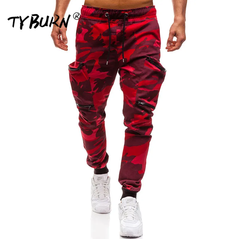 

TYBURN Mens Joggers Casual Pants Fitness Men Sportswear Tracksuit Bottoms Sweatpants Trousers Army Camo Gyms Jogger Track Pants