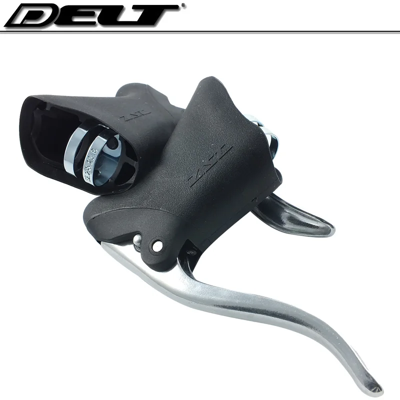 Bicicletta A Scatto Fisso Leva Moto Tt Triathlon Freno Bar End Nero Argento