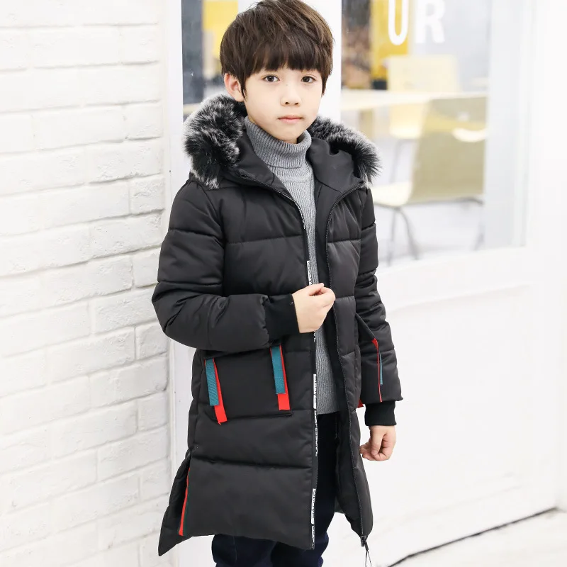 Boys Long Paragraph Thick Parker Coatwinter Children Warm Plus Long boys-long-paragraph-thick-parker-coatwinter-children-warm-plus-long