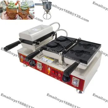 

Free Shipping Commercial Nonstick 110v 220v Electric Japanese Fish Taiyaki Ice Cream Maker Baker Machine w/ Batter Dispenser