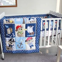 Новинка хорошее качество 7 шт. аппликация Детская кроватка детская кроватка Постельные принадлежности комплект для мальчиков одеяло/Стёганое одеяло установлены Простыни Бамперы для автомобиля юбка