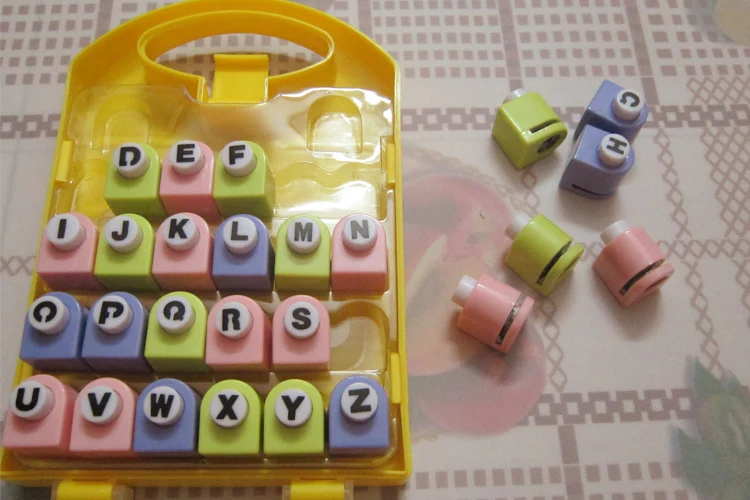 Buy 26 English letter / alphabet craft hole punch set