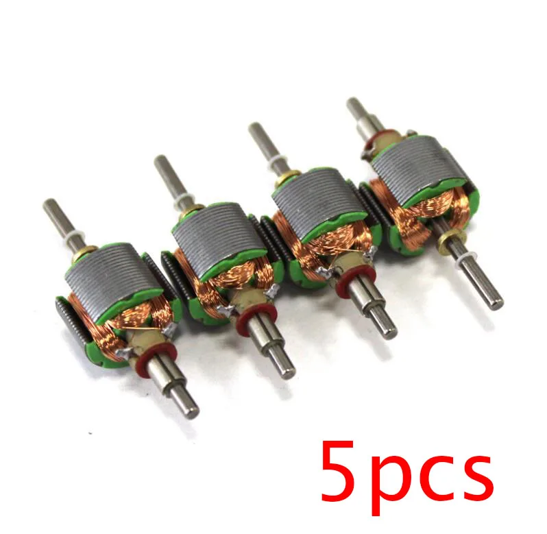 

5 Pcs 130 Motor Rotor Mini 4WD Car Model Motor Armature Spare Parts for DIY Models
