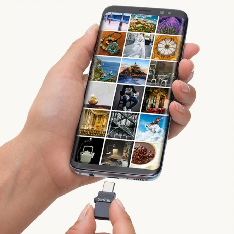 Sandisk Type-C USB Dual OTG USB Flash Drive 32GB 16GB 64GB 128GB high speed Multifunctional Pen Drives 2.0 PenDrivesfor Android