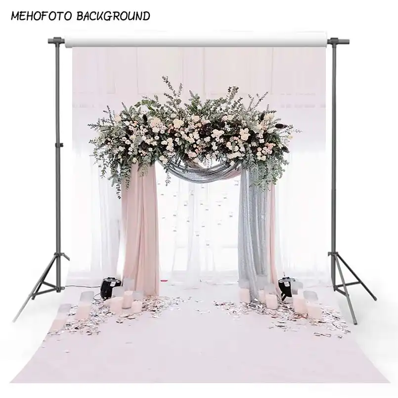 写真撮影の背景ヴィンテージ花アーチ白カーテン結婚式の写真の背景明るい窓フォトスタジオphotocalls Background Aliexpress