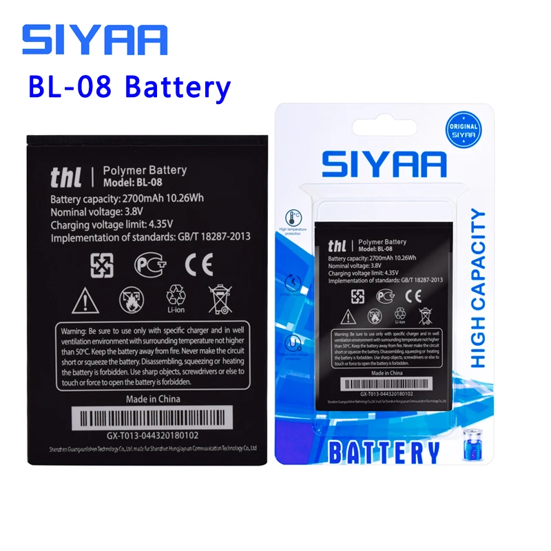 Оригинальный SIYAA W100 W200 BL 08 06 Батарея для THL W100S W200S W200C T6S T6 Pro 2015 литий ионной