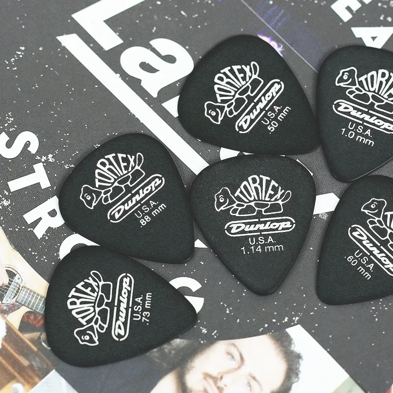 1 шт. акустические аксессуары для гитары Dunlop Tortex Black медиатор басов классические