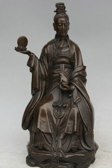 

JP S61 14" Chinese Bronze Moon God matchmaker marriage immortal armful Rabbit Statue