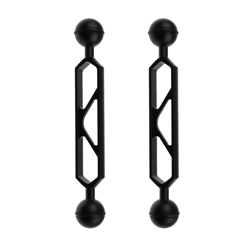 Pack of 2 Pieces 6'/ 15.24cm Double 1' Ball Arm for Connecting Strobe/Video Light to Underwater Housing Tray/Handle 
