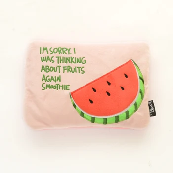 

Free shipping lovely watermelon design plush hot water bag