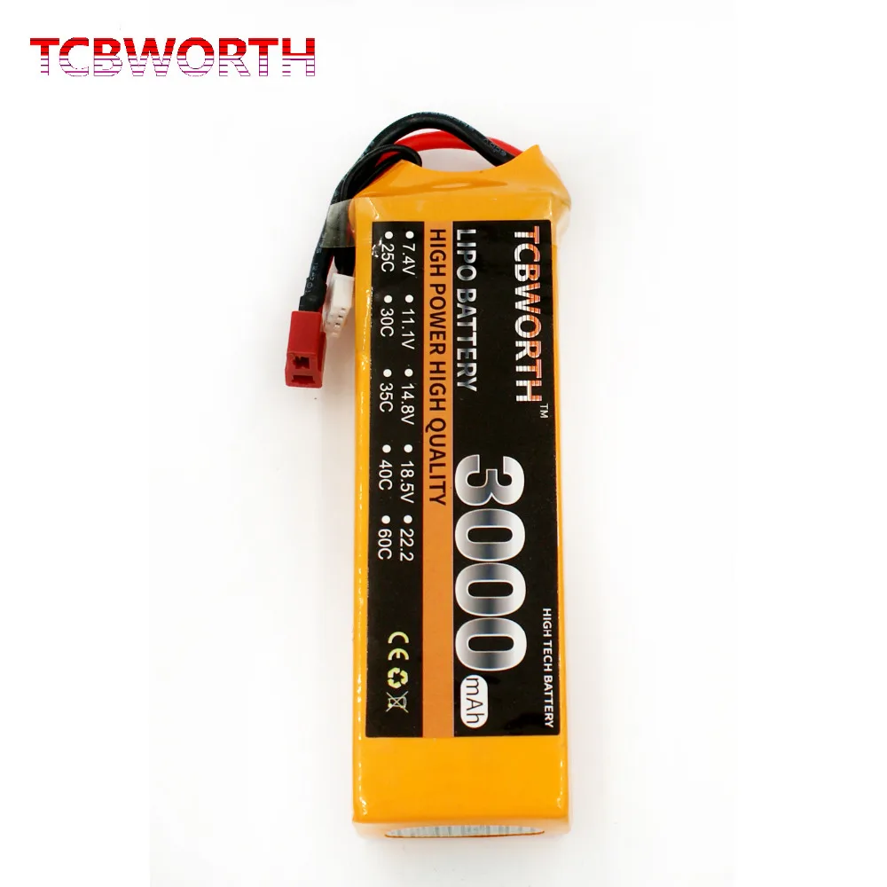 

TCBWORTH RC Airplane LiPo battery 3S 11.1V 3000mAh 30C For RC Helicopter Quadrotor CX20 Li-ion Cell