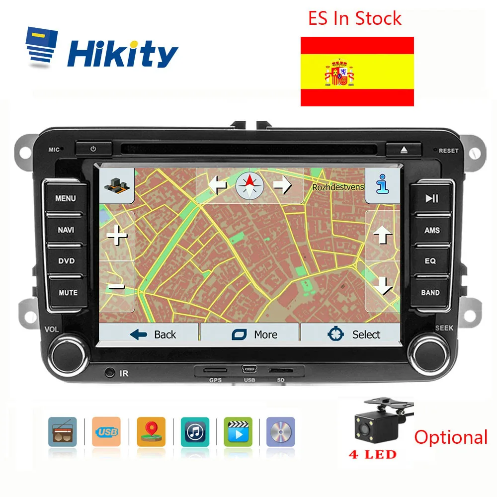 Hikity 2 Din gps автомобильный dvd плеер с навигацией мультимедийный плеер " автомобильный радиоприемник для VW/Volkswagen/Golf/Polo/Tiguan/Passat/b7/b6/SEAT радио