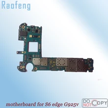Raofeng разблокирована l для Samsung Galaxy S6 edge G925V материнская плата вся функция Разобранная материнская плата с логика чипа