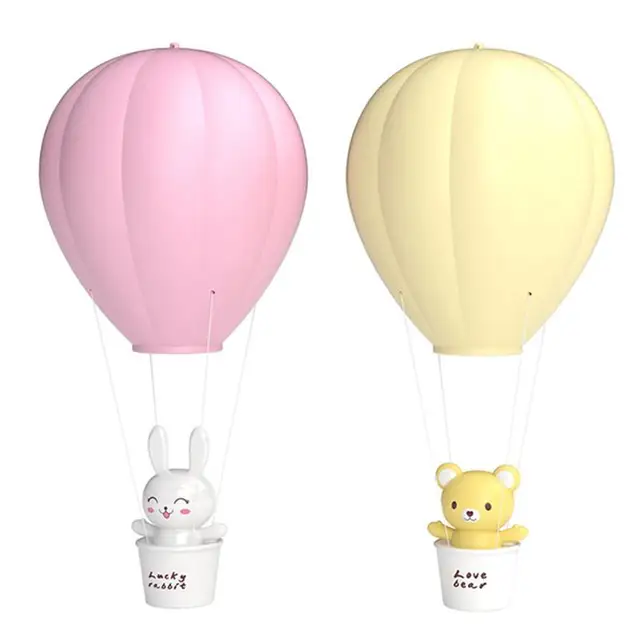 Dimmable Hot Air Balloon With Led Night Light Remote Control Dimmable Hot Air Balloon With Led Night Light Remote Control Children Baby Nursery Wall Lamp Balloons