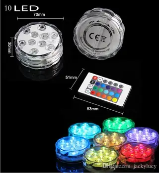 

Waterproof fish tank light submersible LED light RGB remote control color changing underwater light for bar home decoration vase