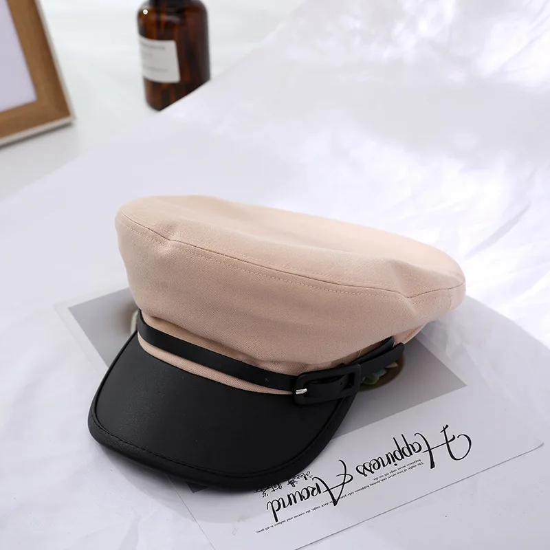 NEW fashion autumn octagonal hats for women flat military baseball cap ladies navy caps women casual berets hat gorra militar