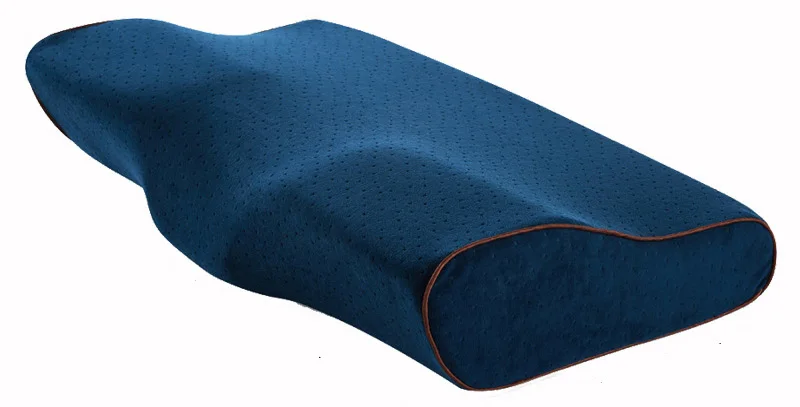 YR подушка из пены с эффектом памяти для сна, шейные подушки в форме бабочки, подушки с эффектом памяти, расслабление шейного отдела позвоночника, для взрослых, медленное восстановление - Цвет: Navy blue