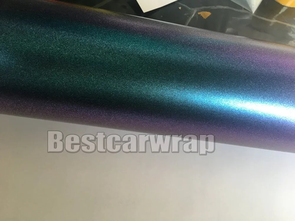 BLUE TO PURPLE satin chameleon matte metallic car wrap film flip flop ML12  (1)