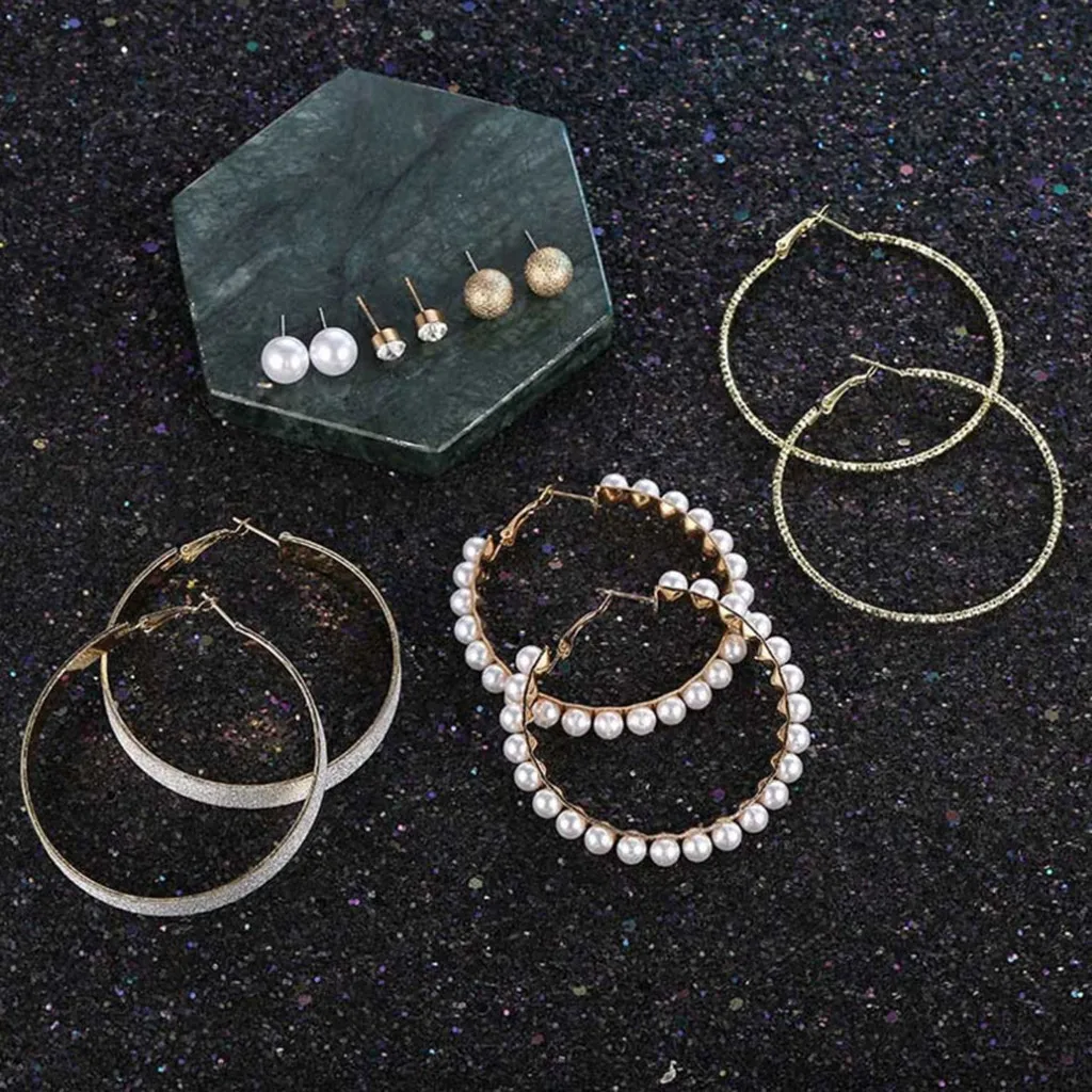 Серьги-кольца для женщин, несколько творческих жемчужных матовых серьги в виде больших кругов, Женские Ювелирные изделия, аксессуары для женщин, Aros Mujer Oreja